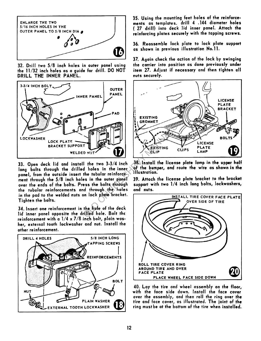 1955 Chevrolet Accessories Manual